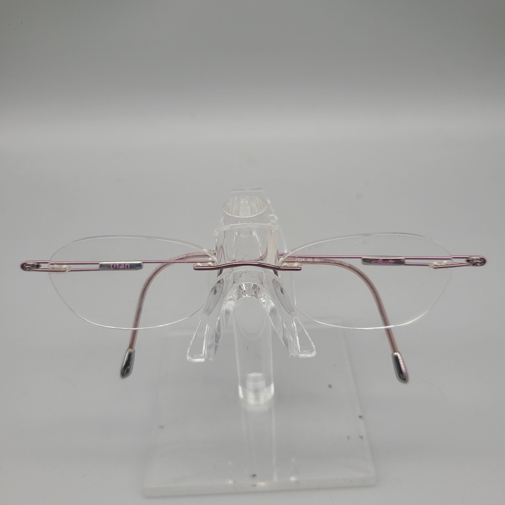 Silhouette Titan Rimless Eyeglasses Purple Titanium 7534 40 6077 Austria 50-17